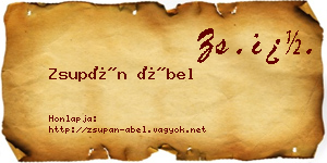 Zsupán Ábel névjegykártya